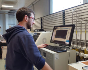 Pip Hellier in lab photo