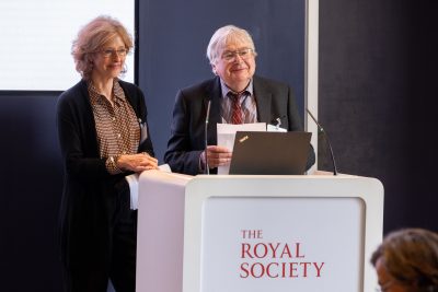 Photo of Prof Julia Sutcliffe speaking at the Hub celebration meeting