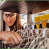 photo of student in lab