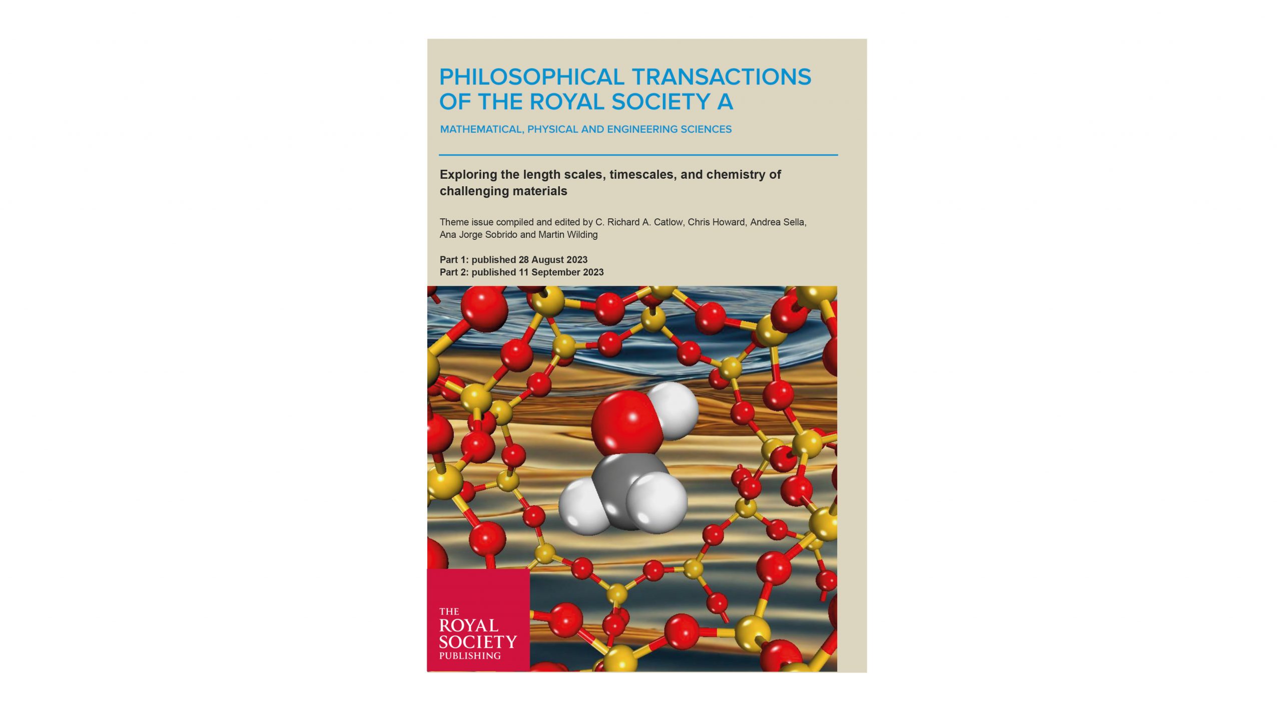 UK Catalysis Hub special double issue of Philosophical Transactions A:  Exploring the length scales, timescales and chemistry of challenging materials