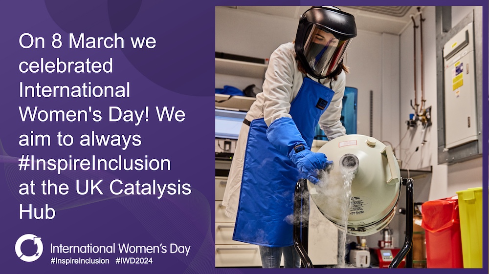 Happy International Women's Day photo of UK Catalysis Hub scientist