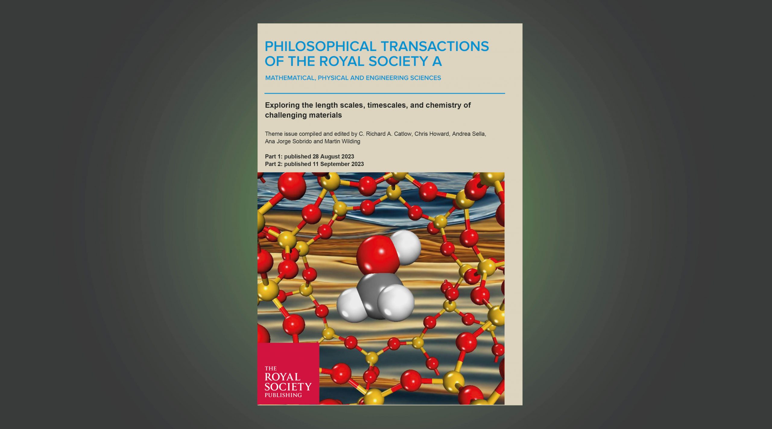 UK Catalysis Hub special double issue of Philosophical Transactions A:  Exploring the length scales, timescales and chemistry of challenging materials